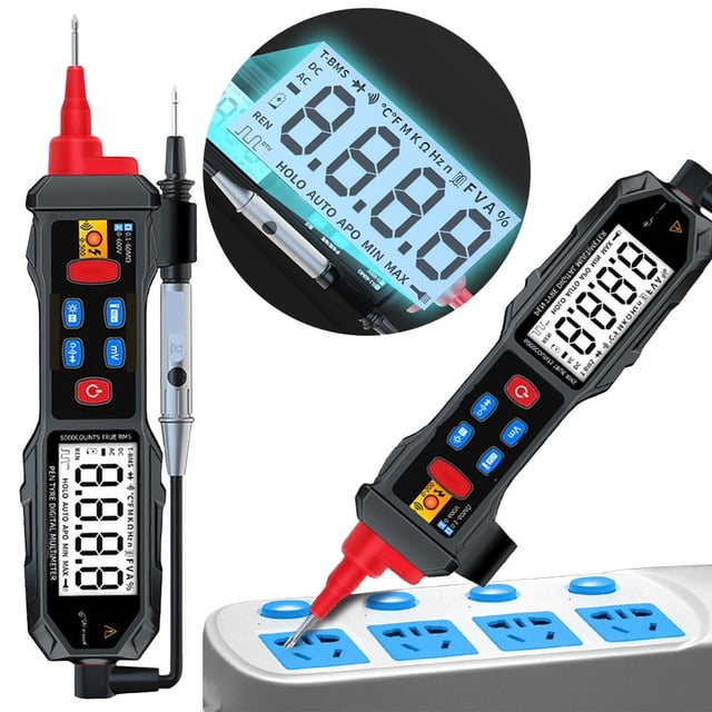 Multimètre Numérique Type Stylo Résistance à la Tension Compteur Auto Gamme Affichage LCD Sans Contact