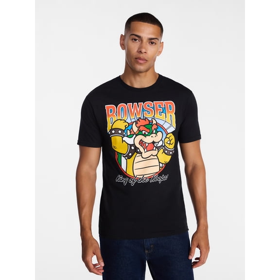 Bowser King of the Koopas Men's and Big Men's Graphic Tee, Sizes S-3XL