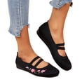 thumbnail image 3 of ibiyuan Orthopedic Shoes for Women Mesh Knitted Walking Shoes Women Closures Arch Support on Womens Sneakers Size 8 Breathable Hands Free Mary Jane Flats Sports Shoes, 3 of 7
