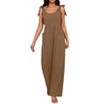 thumbnail image 5 of 2026 Wide Leg Jumpsuits for Women, Comfortable Overalls Wide Leg Cargo Pant Romper Fashion Summer Work Vacation Playsuits Khaki XL, 5 of 6