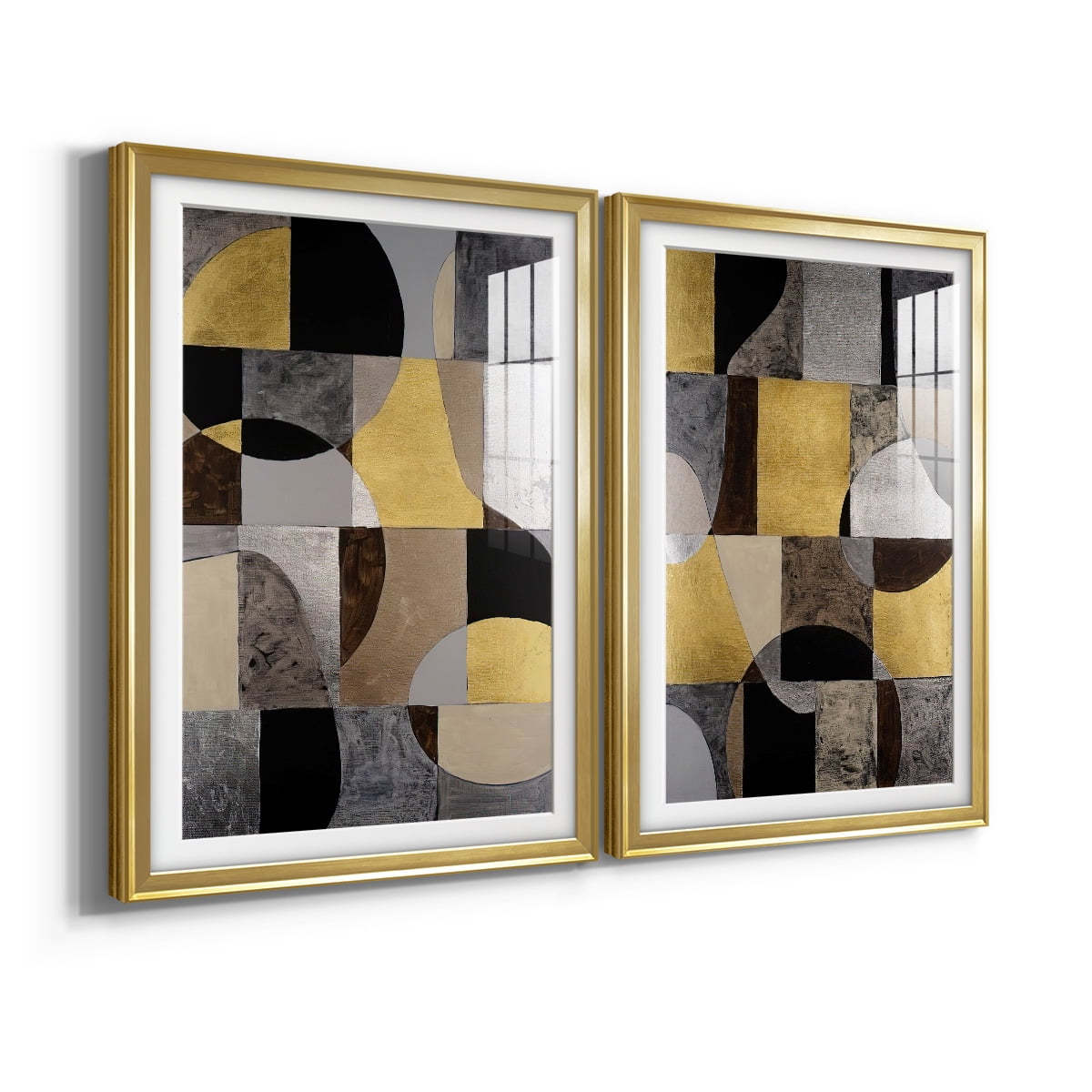 Wexford Home Neutral Framework I Premium Framed Print, 26.5" x 36.5" - Ready to Hang, Gold (Set of 2)