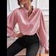 thumbnail image 4 of Camisas con Botones para Mujer, Blusas de Otoño para Mujer, Blusas Informales de Negocios para Mujer Rosa XL, 4 of 8