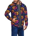 thumbnail image 3 of Zip Up Hoodies for Men - bright haloween pumpkins bats Long Sleeve Comfrt Men'S Fashion Hoodies & Sweatshirts, Jackets for Men Hoodies Pullover Clothing Clothes with Pouch, 3 of 5