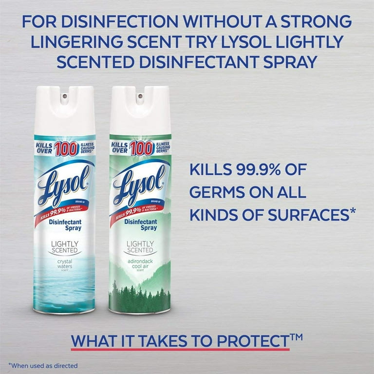  Lysol Aerosol desinfectante, desinfectante y antibacteriano,  para desinfectar y desodorizar, Crisp Linen, 19 onzas líquidas (paquete de  12) : Salud y Hogar