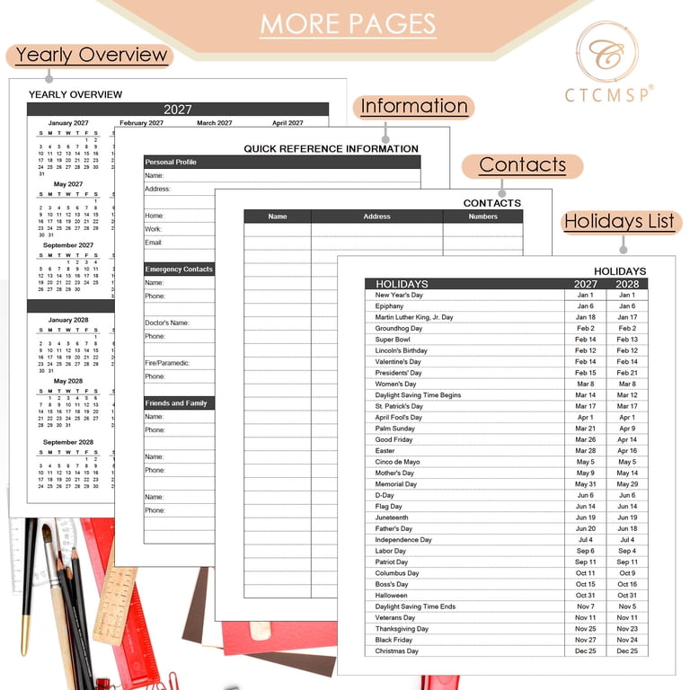 CTCMSP 2027 Daily Planner, A5, Hardcover photo 4
