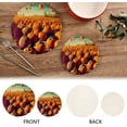 thumbnail image 4 of SKYSONIC 3D Magical Pumpkins Trivet Round Hot Pads, Set of 2 Autumn Halloween Pot Holder Heat Resistant Trivets Cotton Thread Weave Mats for Kitchen Counter Hot Dishes Pot Teapot Table Decor, 4 of 7