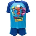 thumbnail image 2 of Dino Ranch Blitz Clover Jon Toddler Boys T-Shirt and Mesh Shorts Outfit Set, 2 of 5