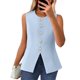 thumbnail image 1 of Chaleco BTFBM Blazer de verano sin mangas para mujer azul claro XXL, 1 of 6