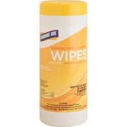 Genuine Joe Lemon Scent Disinfecting Cleaning Wipes, White, 35 / Each (Quantity)