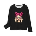 thumbnail image 5 of Fesfesfes Girls Sweatshirt Printed Sweatshirt Round Neck Pullover Girls Hoodie Kids Non Hooded Top Flower Tops, 5 of 6