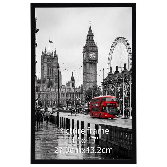 1 Pack 11x17 Picture Frame, Black Gallery Poster Frame for Wall Decoration