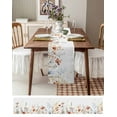 thumbnail image 3 of Colorful Flowers Table Runner 70 Inches, Botanical Garden Florals Herbs Plants Bed Runner Dresser Scarves Tabletop for Indoor Outdoor Parties/Ceremony/Banquet, 13" x 70", 3 of 8