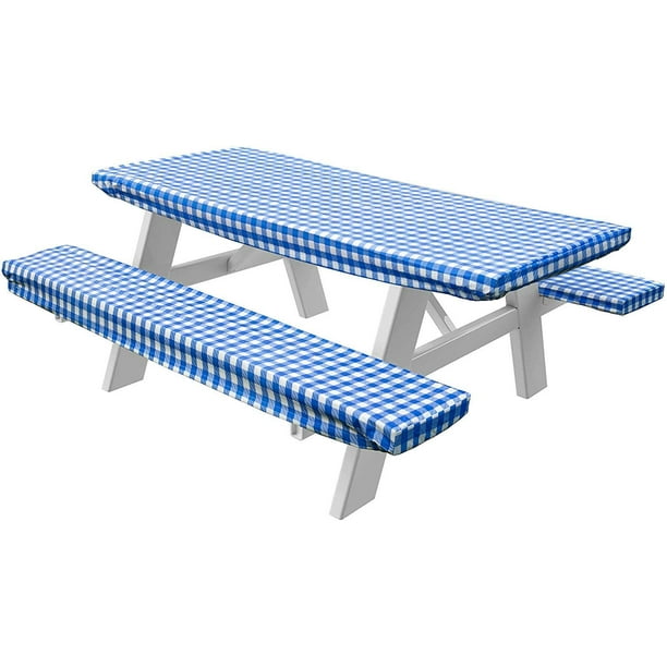 Deluxe Picnic Table Cover Set Of 3, What Size Tablecloth For Standard Picnic Table