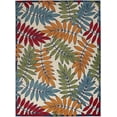thumbnail image 4 of Nourison Aloha Indoor/Outdoor Tropical Botanical Multicolor 9' x 12' Area Rug, (9' x 12'), 4 of 10