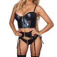 thumbnail image 1 of Gibobby Conjunto de lencería Sexy Sexy sin Lencería de Encaje para Mujer Anillo de Pijama Sexy Sexy Lencería Íntimos de una Pieza Plus Size Mujeres lencería(Negro, M), 1 of 5