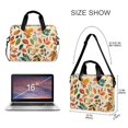 thumbnail image 3 of FORMRS 16" Laptop Bag Carrying Sleeve Case with Handle Travel Shoulder Briefcase, Beige Retro Leaves, 3 of 8