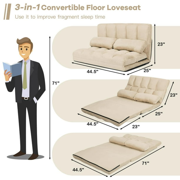 Convertible floor sofa deals