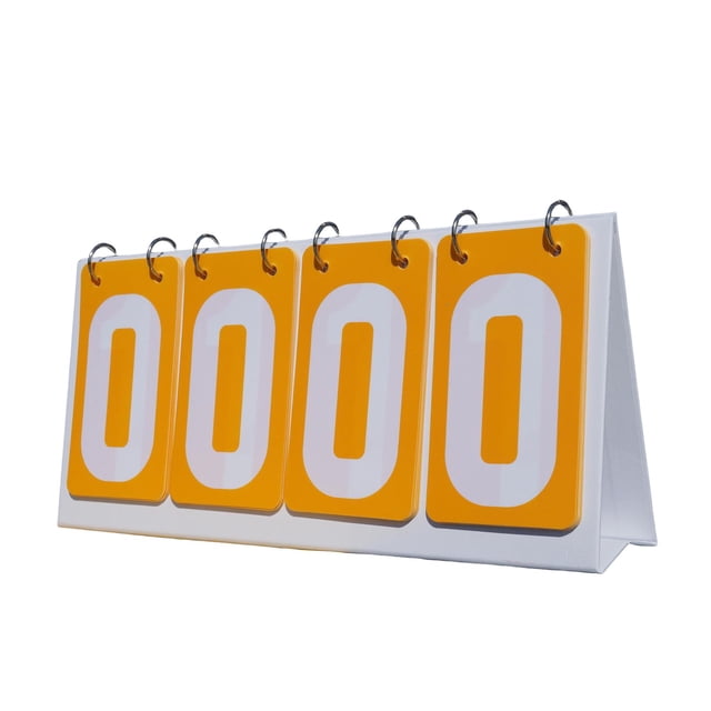 ZLight Sports Scoreboard Flip Number Score Board Soccer Basketball Yellow Table for Tennis Yellow 355x160mm