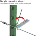 thumbnail image 4 of 2 Pcs Fence Tightener with 100 Pcs T Post Fence Clips,Happon Fence Wire Tensioner, Fence Wire T Post Clips with Fence Stretcher Tool for Barbed Wire, Fence Wire Twister for Garden Farm T Post, 4 of 6