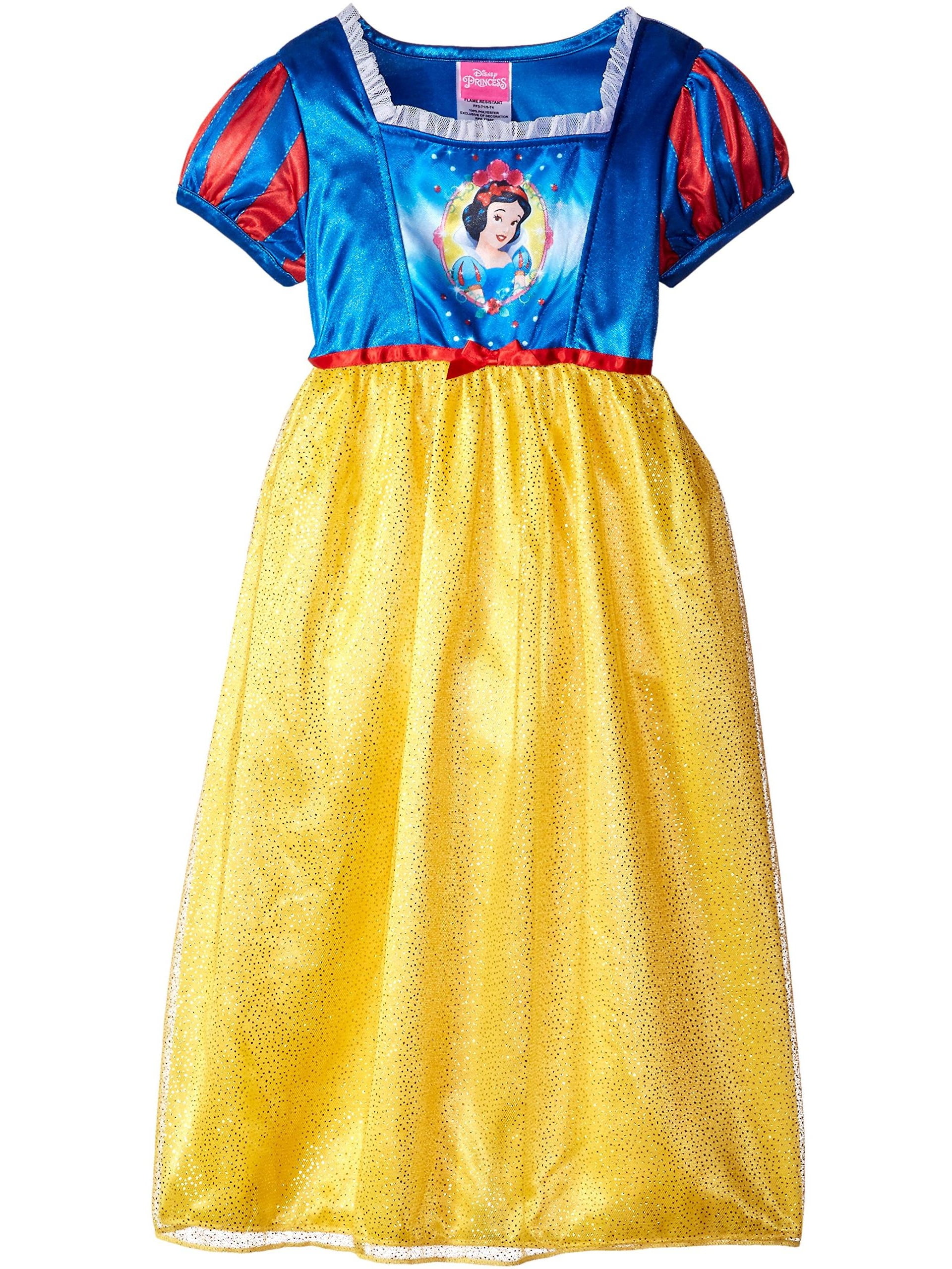 Disney Disney Princess Girls' Snow White Fantasy Nightgown, Gown Sizes 48, Yellow, Size 8
