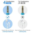 thumbnail image 2 of Hootek Headphone Extension Cable 6FT, 3.5mm Extension with Microphone Male to Female Stereo Audio Cable 3.5mm Aux Cord Headphone Extender Cable Cord 6FT Nylon Braided Compatible with iPhone, Blue, 2 of 7