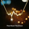 thumbnail image 3 of AOBOCO Gifts for Women 18K Gold Plated EKG Heartbeat Love Cardiogram Necklace Jewelry for Women, 3 of 6