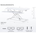 thumbnail image 3 of Convertidor de escritorio VIVO Serie K DESK-V036KWE 91 cm blanco, 3 of 9