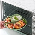 thumbnail image 2 of Unbreakable Divided Plates for Adults Portion Control Plates Set of 2 Green Round Plastic Dinner Plate 9 Inch for Camping Outdoor or Every Day Use, 2 of 7