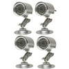 Q-see QOCDC4 4 Pack Outdoor Cameras with Night Vision, Silver