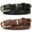 BLack+Coffee, variant on Timarkment 2pcs Belts for Women Leather Womens Belts With Golden Buckle Black Brown Women Belts for Jeans Dresses  Woman Gift