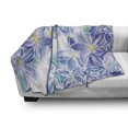 thumbnail image 3 of Watercolor Flower Soft Flannel Fleece Throw Blanket, Spring Season Blossoms Mother Earth Giving Life Petals Bouquet Design, Cozy Plush for Indoor and Outdoor Use, 50" x 70", Blue Yellow, by Ambesonne, 3 of 6
