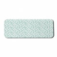 thumbnail image 1 of Flower Computer Mouse Pad, Pattern with Flower Stems Blooming Springtime Simple Design Art Print, Rectangle Non-Slip Rubber Mousepad Large, 31" x 12" Gaming Size, Pale Blue Teal White, by Ambesonne, 1 of 2