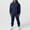 01 Navy, variant on guisaled Men's Fashion Tracksuit 2 Piece Solid Color Hooded Athletic Sweatsuits Casual Zip Up Running Jogging Sport Suit Sets