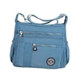 thumbnail image 2 of Bolso de hombro para mujer, moderno, tipo bandolera, con cremallera y correa ajustable gris carmín, 2 of 9