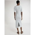 thumbnail image 2 of Scoop Women's Henley Midi Sweater Dress, Sizes XS-XXL, 2 of 4
