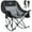 Black-grey, variant on Slsy Oversized Rocking Camping Chair, Fully Padded Patio Chair with Cooler Bag and Side Pocket, High Back Portable Lawn Recliner Rocker Chairs for Camp, Patio, Supports 400 lbs
