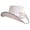 White, variant on Bride Pearls Letter Cowboy Cap with Shimmering Sequined Trim Design Wide Brims Pearls Letter Hat for Special Event