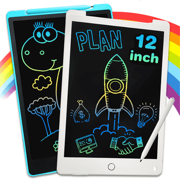 Richgv 2 Pack LCD Writing Tablet for Kids, 12 Inch Drawing Tablet Electronic Graphics Tablet Doodle Pad Educational Learning Toys Gifts for Kids Adults