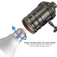 thumbnail image 3 of Shisuyan Vintage Pendant lamp Holder Retro Die Casting Light Socket Lamp Holder, 3 of 9