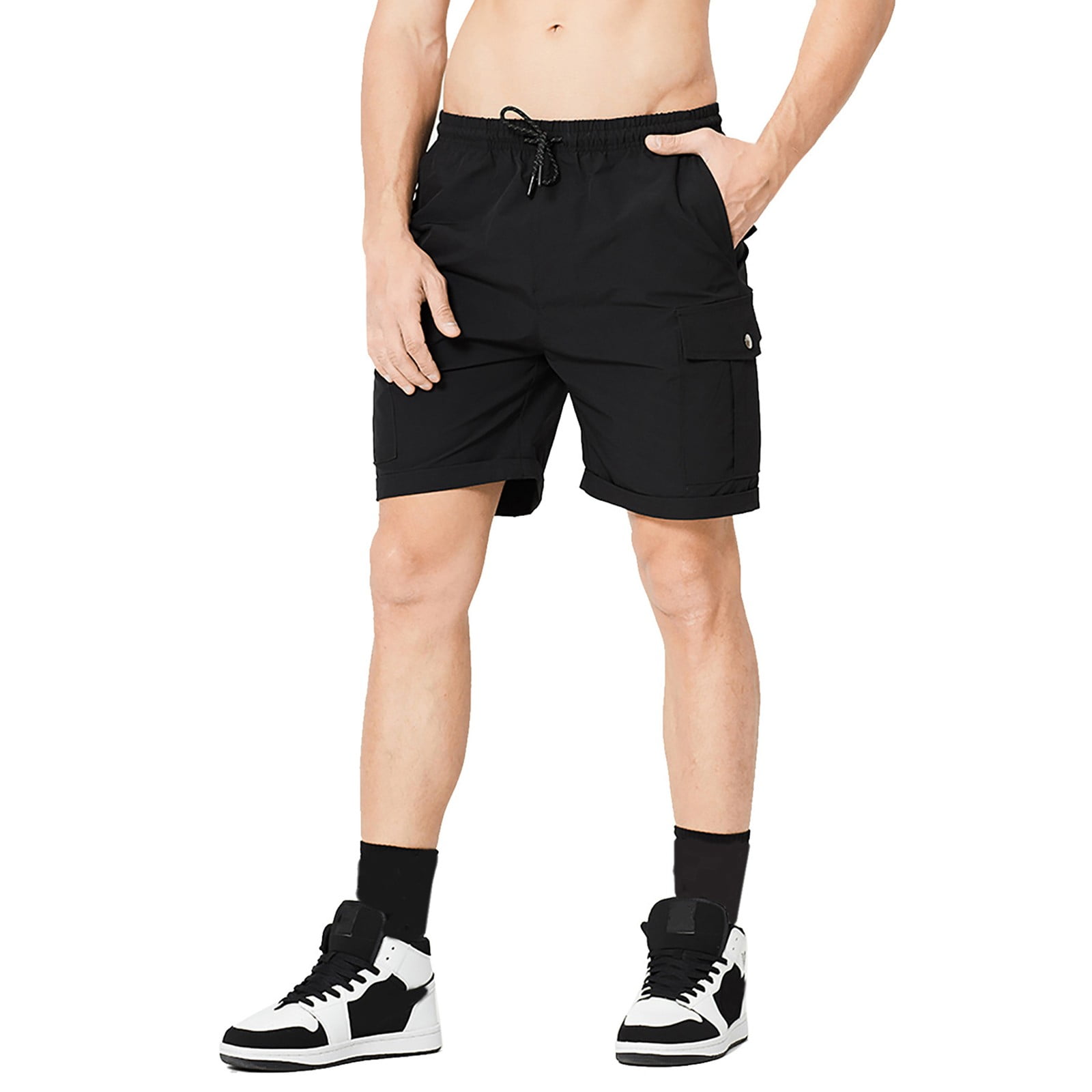 Men Pants Summer Flashing Twill Loose Outdoor Sports Shorts Trousers ...