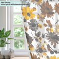thumbnail image 4 of Yayeee Window Curtains Light Filtering 63"x42" Grommet Panel Pair Home Living Room Decor, Brown Flowers, 4 of 7