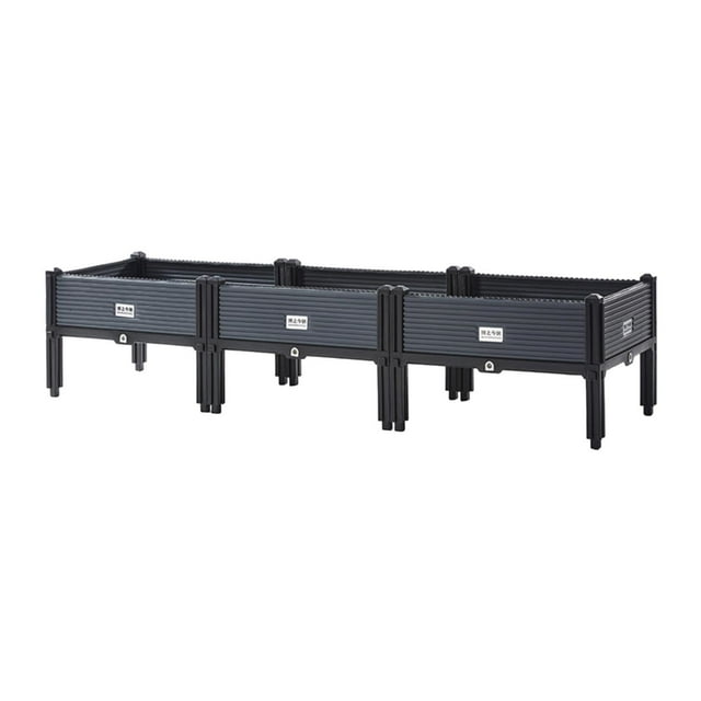 Jardinera grande elevada rectangular para jardín, decoración del hogar, jardinera elevada con patas para jardinería en el porche, flores y frutas 150 cm x 40 cm x 33 cm