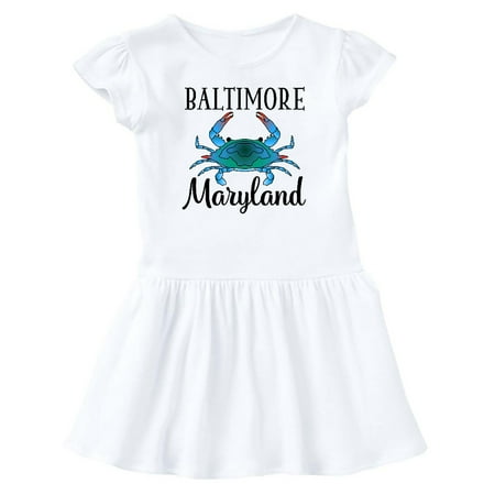 

Inktastic Baltimore Maryland Vacation Blue Crab Gift Baby Girl Dress