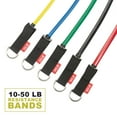 thumbnail image 2 of PRCTZ Resistance Exercise Tube Bands Set, Includes Resistance Tubes bands, Handles, Ankle Straps, Door Anchor, Multi-Color Set, 2 of 7