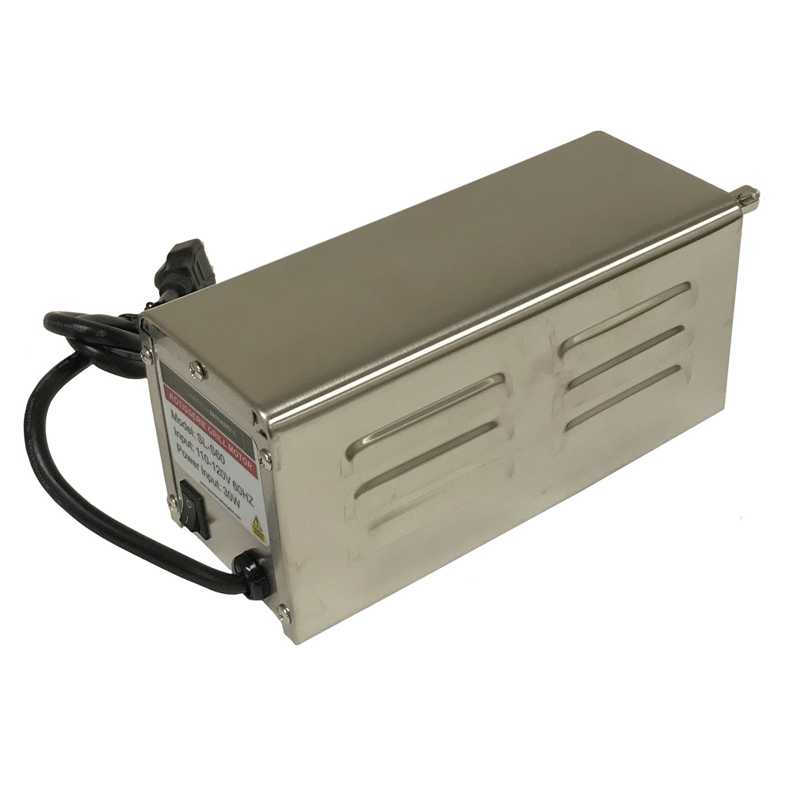 and More Commercial Bargains Electric Heavy-Duty Stainless Steel Spit Automatic Rotisserie Motor for Pig Lamb Turkey Chicken 13 Watt - Up to 80lbs 