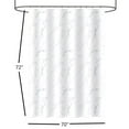 thumbnail image 2 of 14 pieces Glitter White Bathtub Shower Curtain With 12 Hooks and Matching Bath Mat Rug Non Slip Super Soft Chenille for Bathroom Décor, 2 of 5