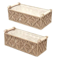 thumbnail image 1 of Macrame Storage Basket Boho Decor Baskets for Organizing Woven Decorative Basket for Countertop Toilet Paper Basket B, 1 of 6