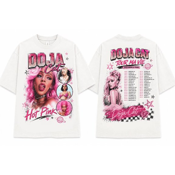Vintage Doja Cat Hot Pink Tour Ma Vie 2026 World Tour Bootleg Concert T-Shirt