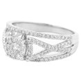 thumbnail image 3 of Midwest Jewellery 3/4Ct Diamond Bridal Wedding Ring 10K White Gold Split Shoulder Woven(0.75cttw), 3 of 5
