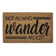 thumbnail image 1 of Entryways Basics P2217 17 x 28 in. Not All Who Wander Slip Resistant Coir Doormat, Black, 1 of 1